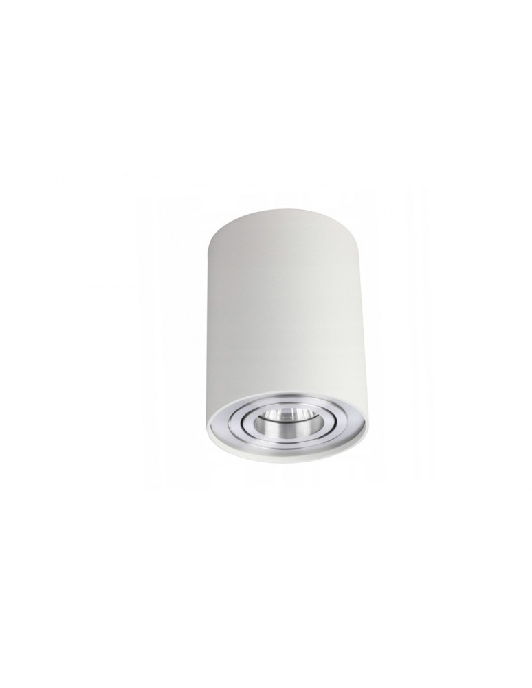 Ceiling luminaires for replaceable light source - Azzardo BROSS 1 WHITE/ALUMINIUM 1xGU10 Surface Mounted White/Aluminum AZ0781 - product kolory-swiatla.pl 1