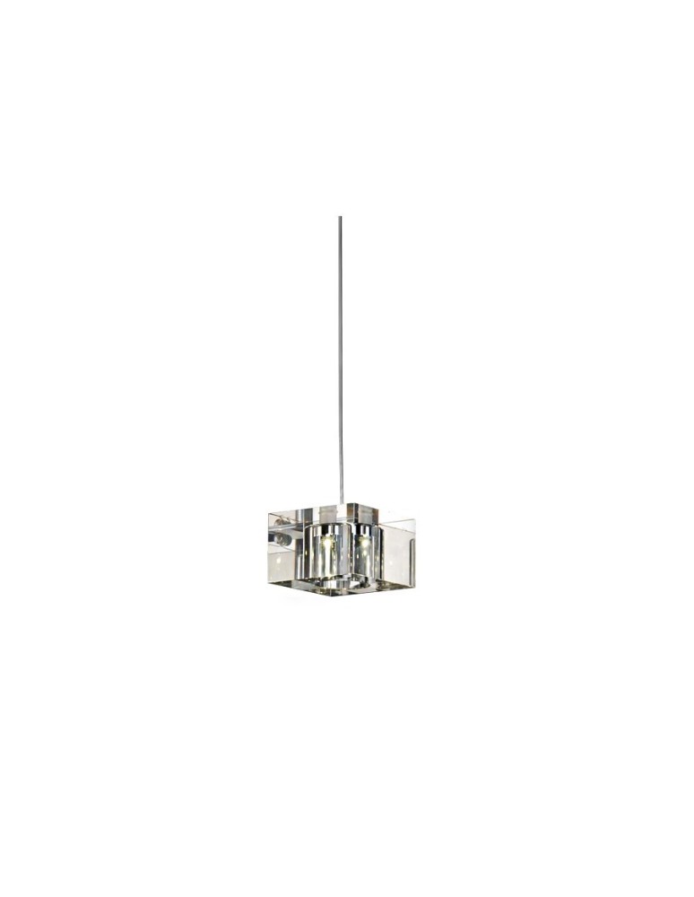 Pendant lamps - Azzardo BOX 1 1xG4 Pendant Transparent AZ0036 - product kolory-swiatla.pl 1