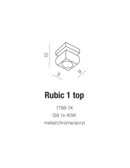 Azzardo RUBIC 1 TOP 1xG9 Ceiling Transparent/Chrome AZ0489 - product 2