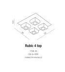 Ceiling lamps - Azzardo RUBIC 4 TOP 4xG9 Ceiling Transparent/Chrome AZ0492 - product 2