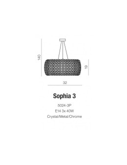 Azzardo SOPHIA 6 6xE14 Wisząca Przeźroczysty/Kryształ AZ0697 - produkt 2