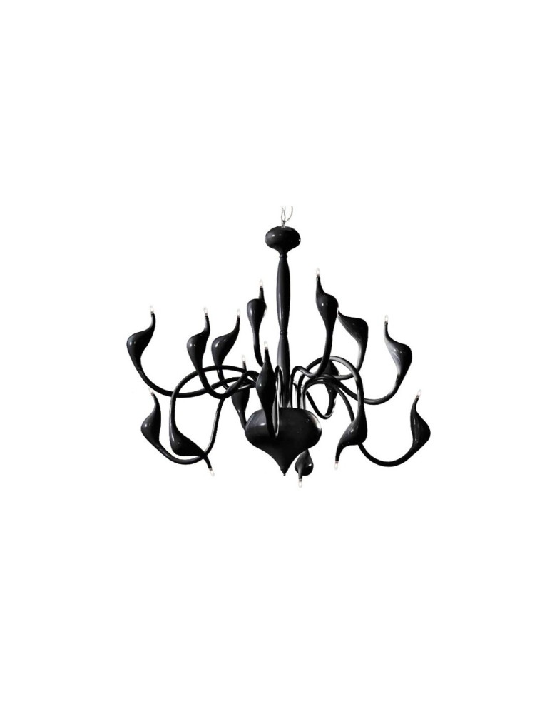 Modern chandeliers - Azzardo SNAKE 2 BLACK 15xG4 Pendant Black AZ1048 - product kolory-swiatla.pl 1