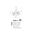 Modern chandeliers - Azzardo SNAKE 2 BLACK 15xG4 Pendant Black AZ1048 - product 2