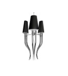 Glamour pendant lamps - Azzardo DIABLO 3 BIG BLACK 6xE14 Pendant Black/Chrome AZ1344 - product 1