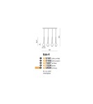 Pendant lamps - Azzardo IZZA 4 SMOKY 4xE14 Smoky Pendant AZ2938 - product 3