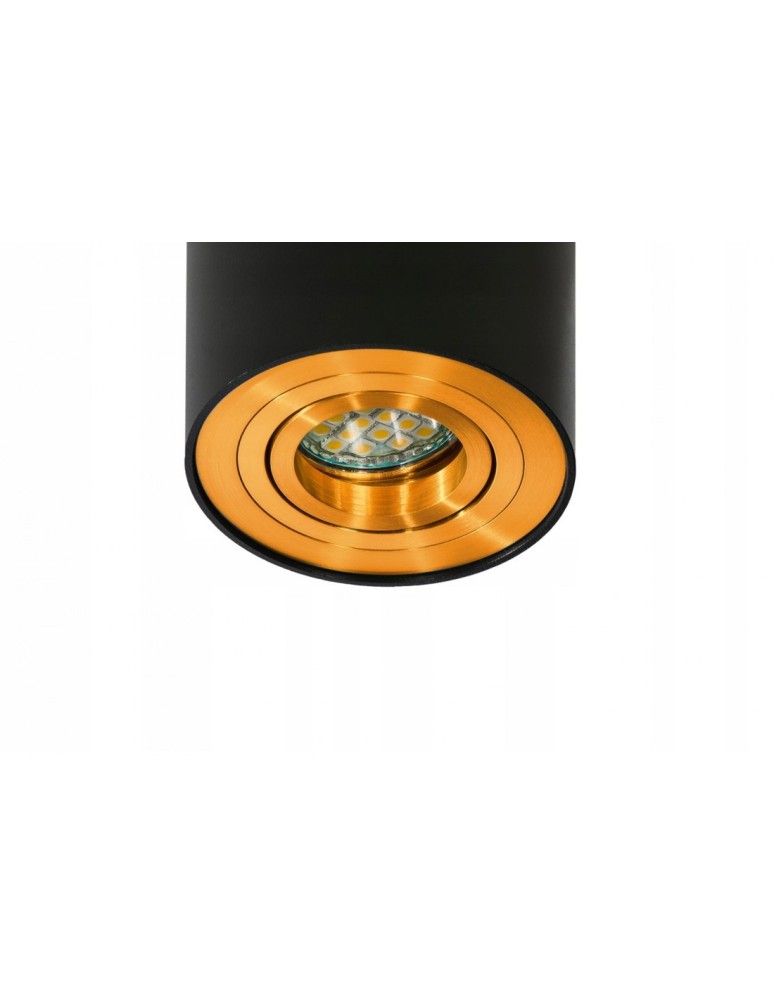 Ceiling luminaires for replaceable light source - Azzardo BROSS 1 BLACK/GOLD 1xGU10 Surface Mounted Black/Gold AZ2955 - product kolory-swiatla.pl 2