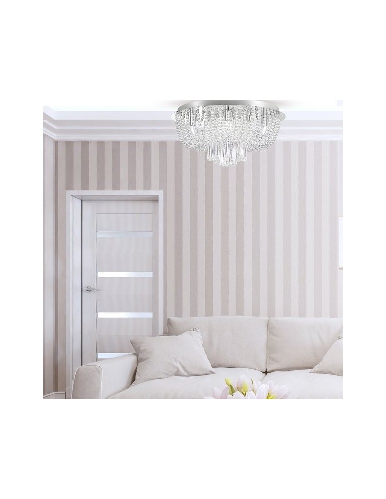 Ceiling lamps with crystals - Zuma Line Ceiling Lamp silver SENSI CEILING 19157M. - product kolory-swiatla.pl 3