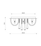 Ceiling lamps with crystals - Zuma Line Ceiling Lamp silver SENSI CEILING 19157M. - product 2