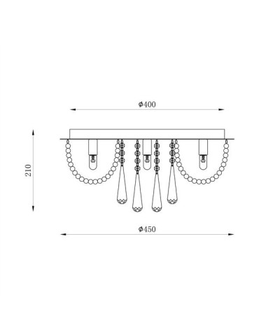 ZUMA LINE Lampa sufitowa srebrny SENSI CEILING 19157M - produkt 2