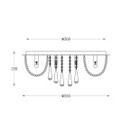 Ceiling lamps with crystals - Zuma Line SENSI CEILING silver ceiling lamp 19157L. - product 2