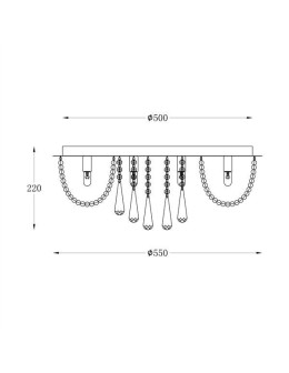 Zuma Line Lampa sufitrowa srebrna SENSI CEILING 19157L - produkt 2