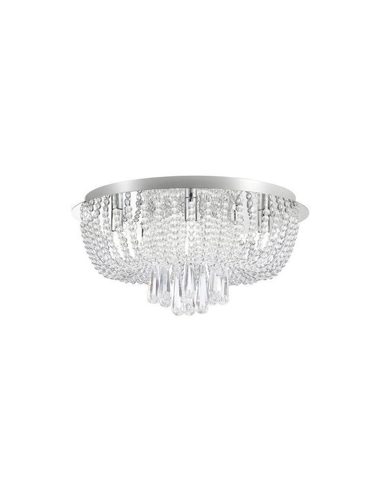 Ceiling lamps with crystals - Zuma Line SENSI CEILING silver ceiling lamp 19157L. - product kolory-swiatla.pl 1