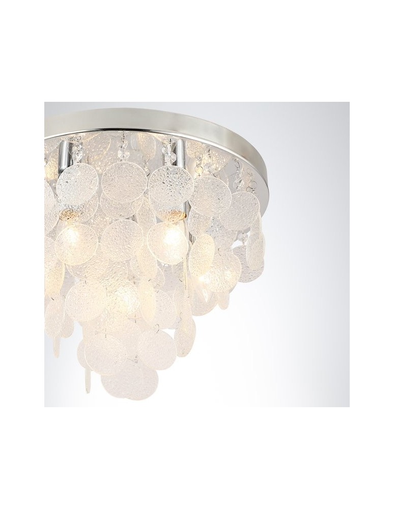 Ceiling lamps with crystals - Zuma Line Ceiling Lamp silver PARDO CEILING 18365L. - product kolory-swiatla.pl 3