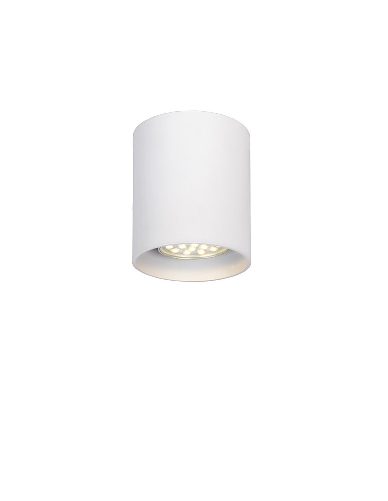 Lucide BODI Round GU10 excl D8 H9.5cm White 09100/01/31 Plafond.