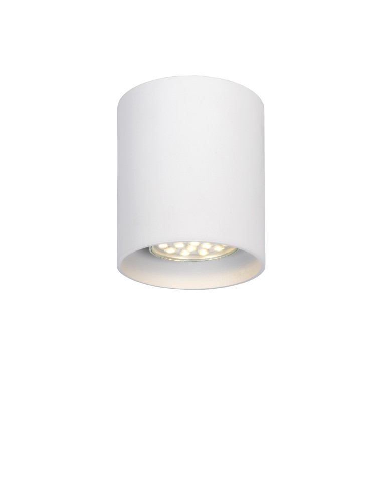 Lucide BODI Round GU10 excl D8 H9.5cm White 09100/01/31 Plafond.