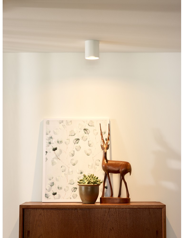 Lucide BODI Round GU10 excl D8 H9.5cm White 09100/01/31 Plafond.