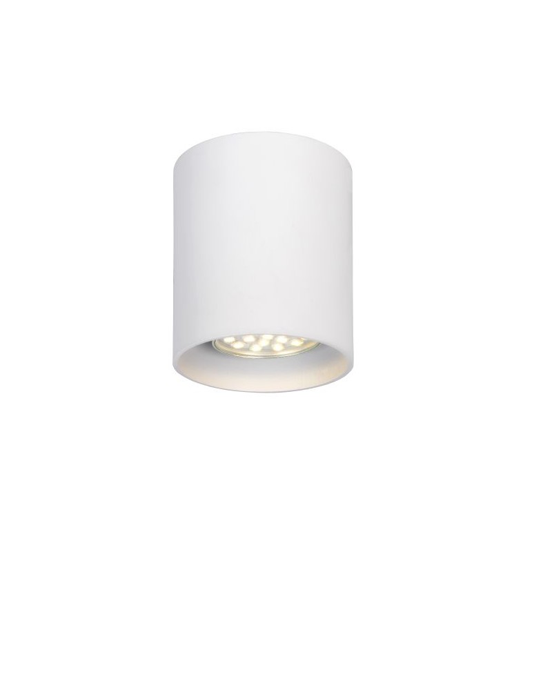 Lucide BODI Round GU10 excl D8 H9.5cm White 09100/01/31 Plafond.