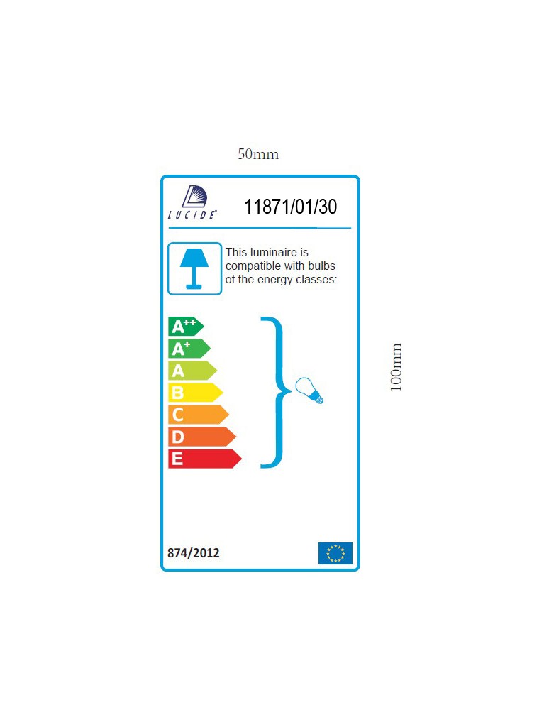 Outdoor wall lamps - Lucide ARUBA 1xE27 Frost Glass/Black 11871/01/30 Wall lamp - product kolory-swiatla.pl 2
