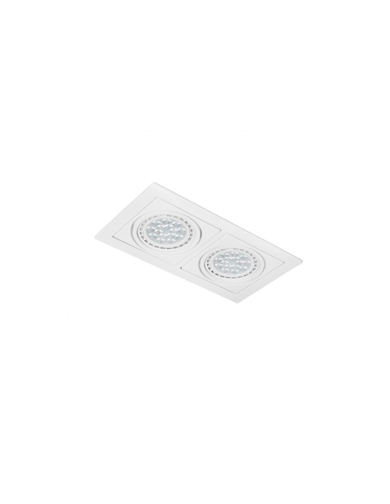 Flush-mounted directional lights - Azzardo VERDI 2 WHITE 2xES111 Recessed White AZ3528 - product kolory-swiatla.pl 1