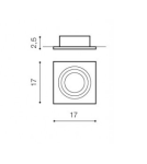 Square flush-mounted lamps - Azzardo SIRO 1 BLACK/BLACK 1xES111 Recessed Black AZ2805 - product 2