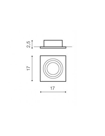 Azzardo SIRO 1 BLACK/BLACK 1xES111 Wpuszczana Czarny AZ2805 - produkt 2