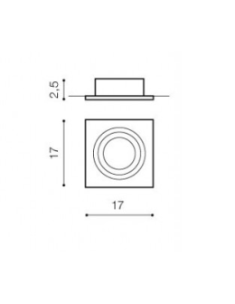 Azzardo SIRO 1 BLACK/BLACK 1xES111 Wpuszczana Czarny AZ2805 - produkt 2