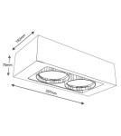 Ceiling luminaires for replaceable light source - Shilo KOGA 7121 White GU10 230V Ceiling Light - product 2