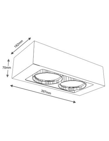 Shilo KOGA 7121 White GU10 230V Ceiling Light - product 2