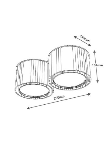 Shilo MIKI 7019 White GU10 Ceiling Light - product 2