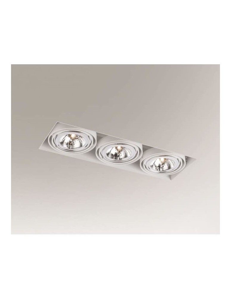 Flush-mounted directional lights - Shilo KOMORO 7334 GU10 White Inlet - product kolory-swiatla.pl 1