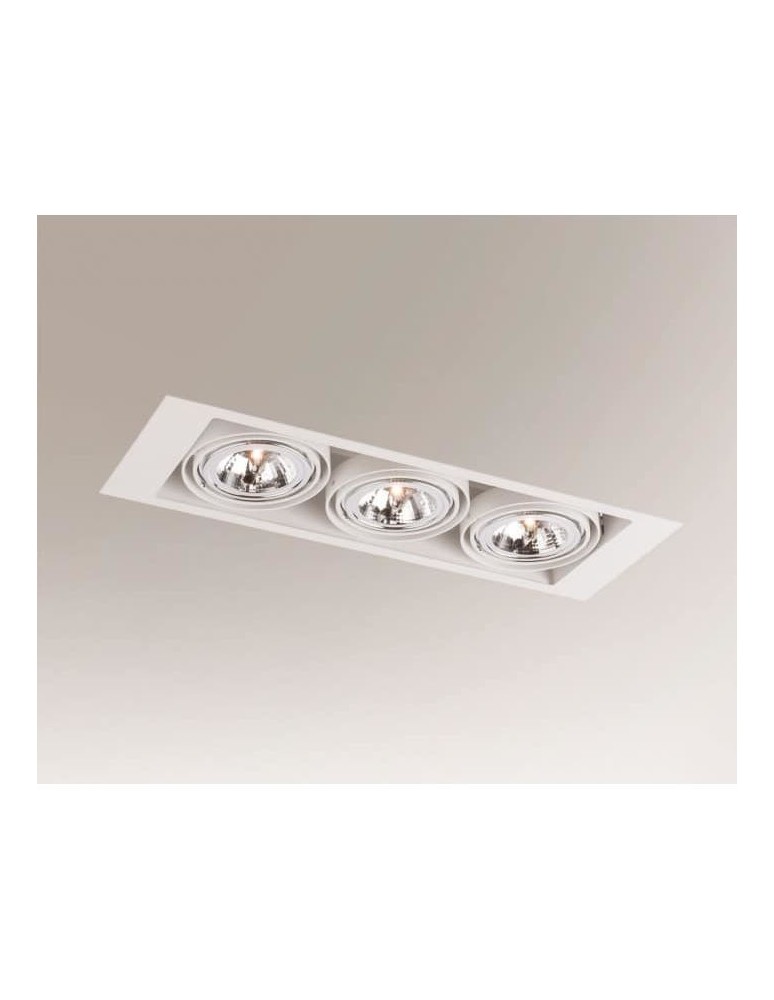 Flush-mounted directional lights - Shilo MUKO 7358 GU10 White Ceiling Light - product kolory-swiatla.pl 1