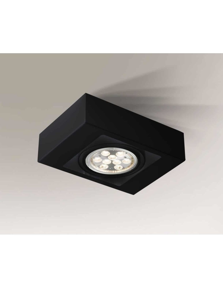 Ceiling luminaires for replaceable light source - Shilo KOGA 1152 GU10 Black Ceiling Light - product kolory-swiatla.pl 1