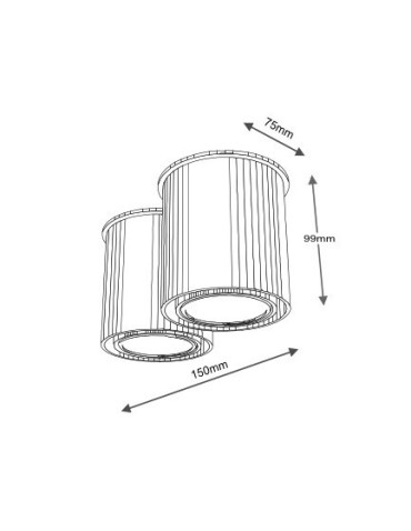 Shilo OSAKA 1120 Black 1120/GU10/CZ Ceiling light - product 2