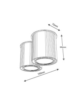 Shilo OSAKA 1120 Black 1120/GU10/CZ Ceiling light - product 2