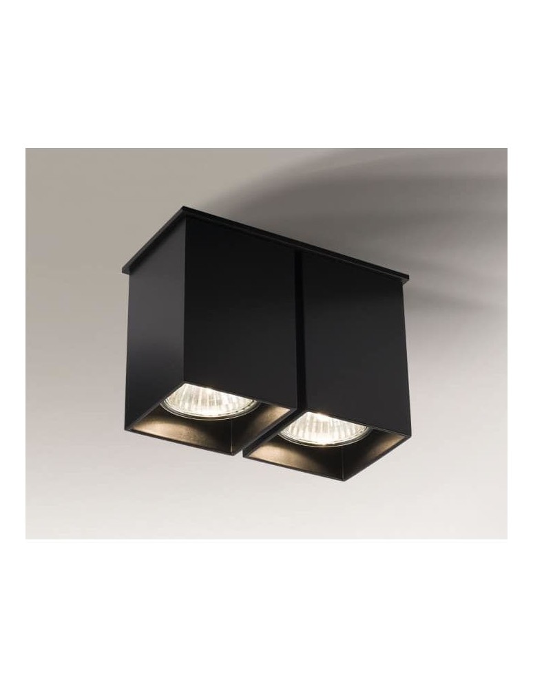 Ceiling luminaires for replaceable light source - Shilo TODA 1104 Black 1104/GU10/CZ Ceiling light. - product kolory-swiatla.pl 1