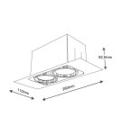 Square flush-mounted lamps - Shilo EBINO 3306 GU10 Black 3306/GU10/CZ Recessed Inlet - product 2
