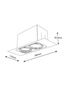 Shilo EBINO 3306 GU10 Black 3306/GU10/CZ Recessed Inlet - product 2