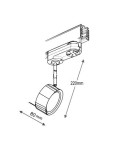 Lamps for 3-phase busbars - Shilo FUSSA 6601 GU10 Black Spotlight for busbar - product 2