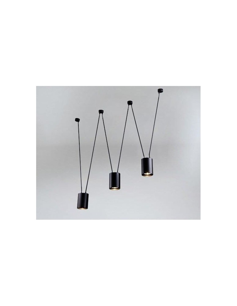 Triple pendant lamps - Shilo VIWIN Pendant 3xES111 GU10 9022 Black - product kolory-swiatla.pl 1