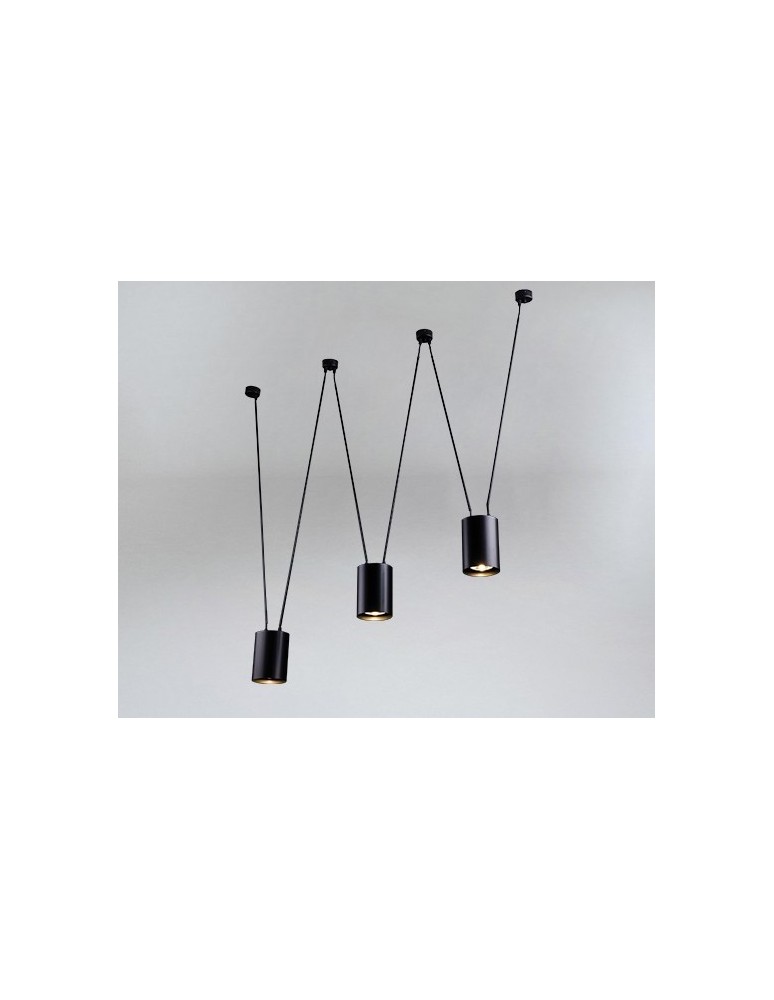 Triple pendant lamps - Shilo VIWIN Pendant 3xES111 GU10 9022 Black - product kolory-swiatla.pl 2