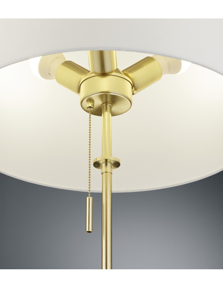 Floor lamps with lampshade - TRIO LYON Floor lamp 3xE27 brass 409100308 - product kolory-swiatla.pl 2