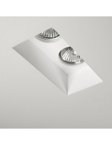 Astro Blanco Twin Fixed Recessed 2x50W Max GU10 Gypsum 1253001