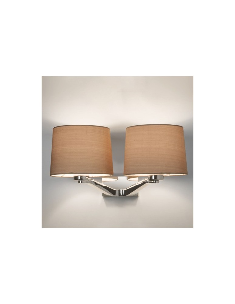 Wall lamps with lampshade - Astro Montclair Twin Wall Mount 2x60W Max E27 Polished Chrome 1364004 - product kolory-swiatla.pl 1