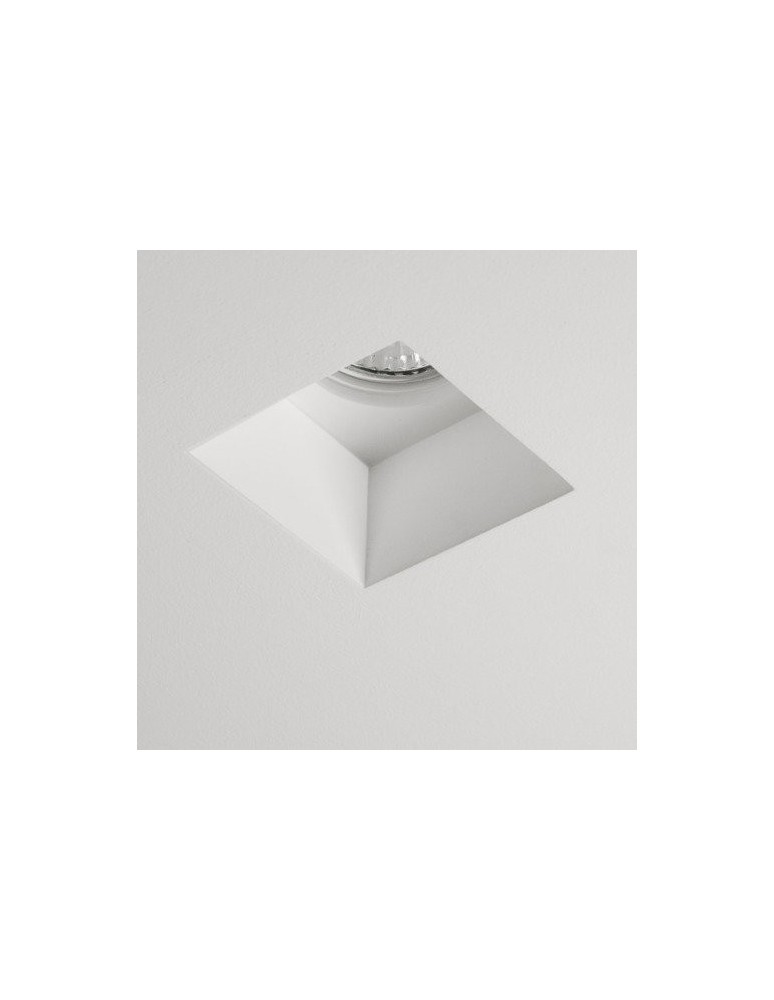 Frameless flush-mounted lamps - trimless - Astro Blanco Square Fixed Recessed 1x50W Max GU10 Gypsum 1253002 - product kolory-swiatla.pl 1