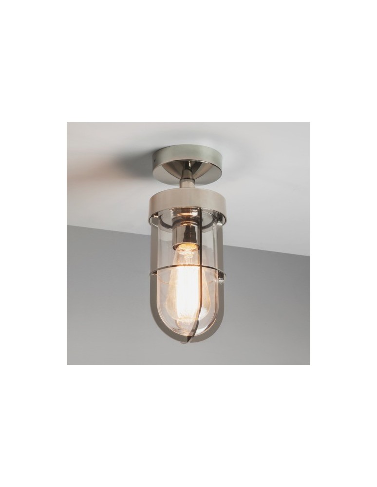 Outdoor ceiling lamps - Astro Cabin Ceiling 1x60W Max E27 Polished Nickel IP44 1368001 - product kolory-swiatla.pl 1