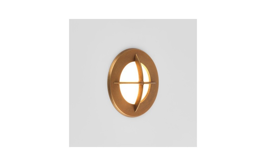 Astro Arran Round LED Staircase 1x2W LED Antique Brass IP65 1379002