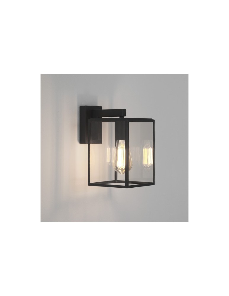 Outdoor wall lamps - Astro Box Lantern 270 Wall Mounted 1x60W Max E27 Black Structure IP23 1354003 - product kolory-swiatla.pl 1