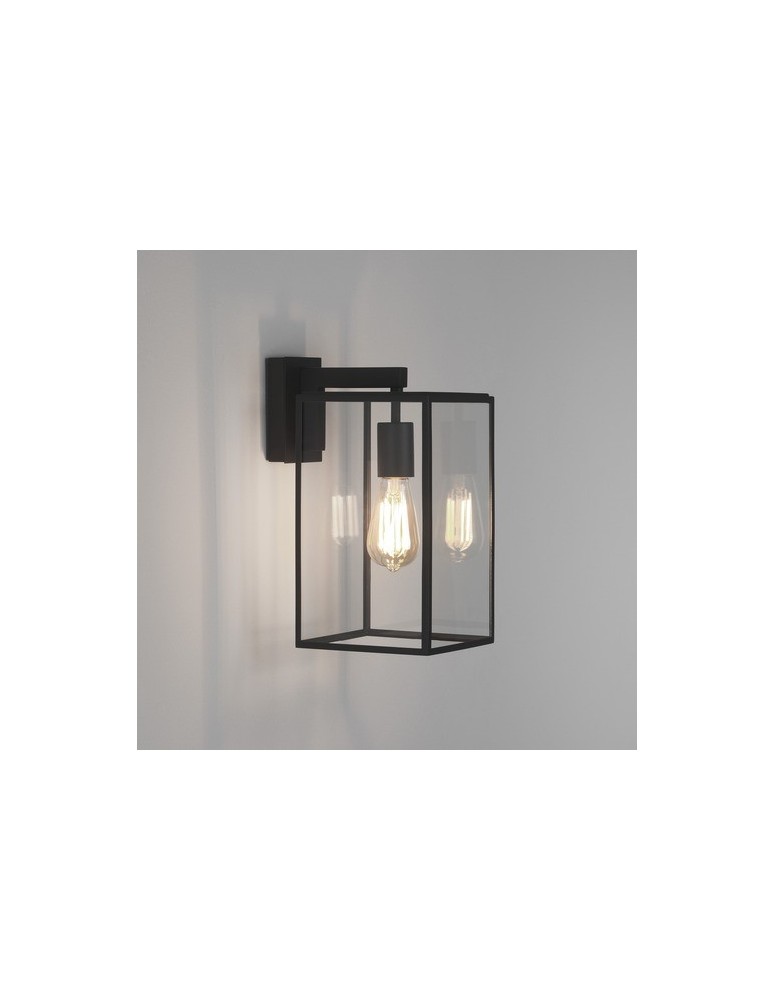 Outdoor wall lamps - Astro Box Lantern 350 Wall Mounted 1x60W Max E27 Black Structure IP23 1354004 - product kolory-swiatla.pl 1