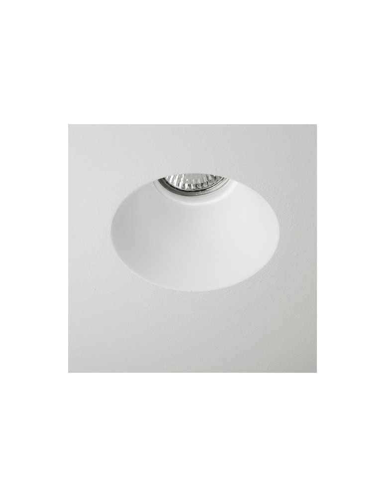 Frameless flush-mounted lamps - trimless - Astro Blanco Round Fixed Recessed 1x50W Max GU10 Gypsum 1253004 - product kolory-swiatla.pl 1