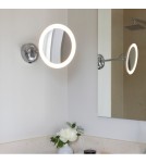Illuminated mirrors - Astro Mascali Round LED Magnifying Mirror 5.3W LED Polished Chrome IP44 1373001 - product 4